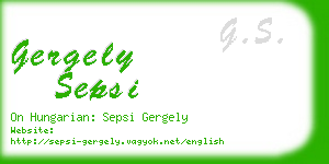 gergely sepsi business card